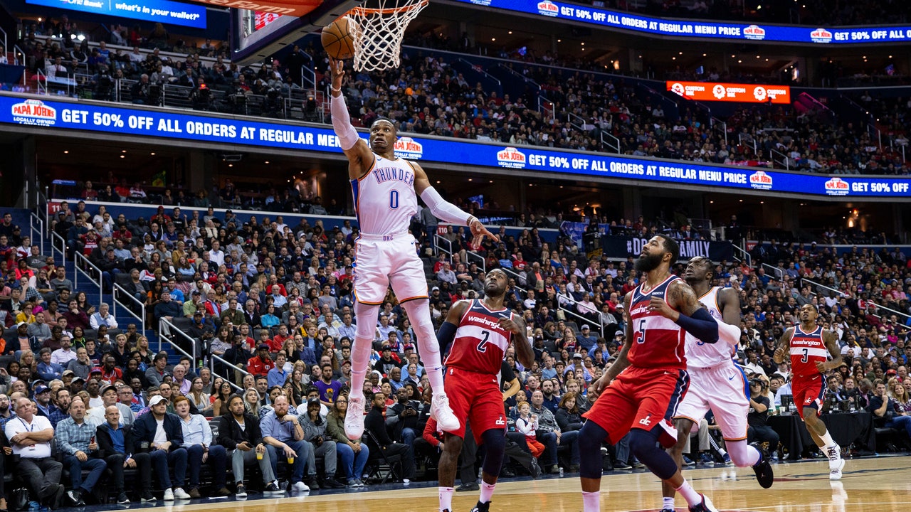 Westbrook’s 23 lead surging OKC past struggling Wiz 134-111